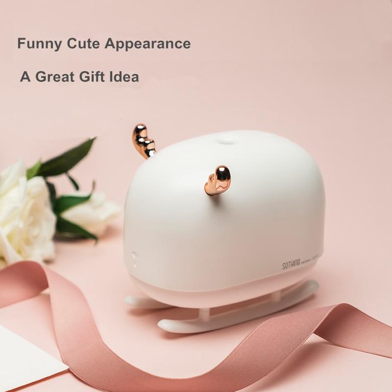 260ml Sleigh Deer Ultrasonic Air Humidifier Aroma Essential Oil Diffuser For Home Car Usb Fogger Mist Maker With Led Night Lamp