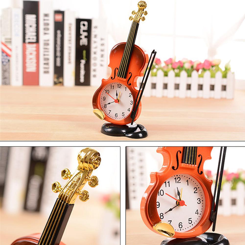 Mini Desk Violin Clock - lightbulbbusinessconsulting