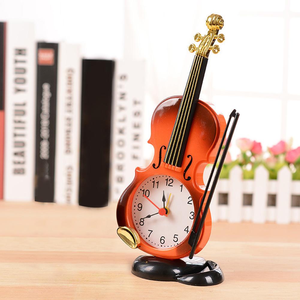 Mini Desk Violin Clock - lightbulbbusinessconsulting