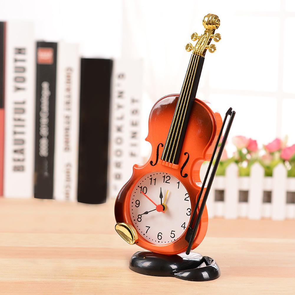 Mini Desk Violin Clock - lightbulbbusinessconsulting