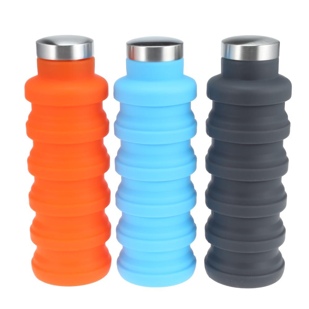 Portable Silicone Retractable Folding Water Bottle - lightbulbbusinessconsulting