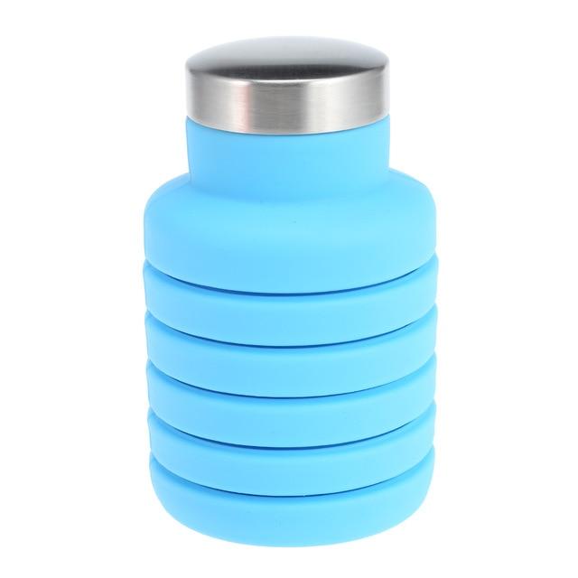 Portable Silicone Retractable Folding Water Bottle - lightbulbbusinessconsulting