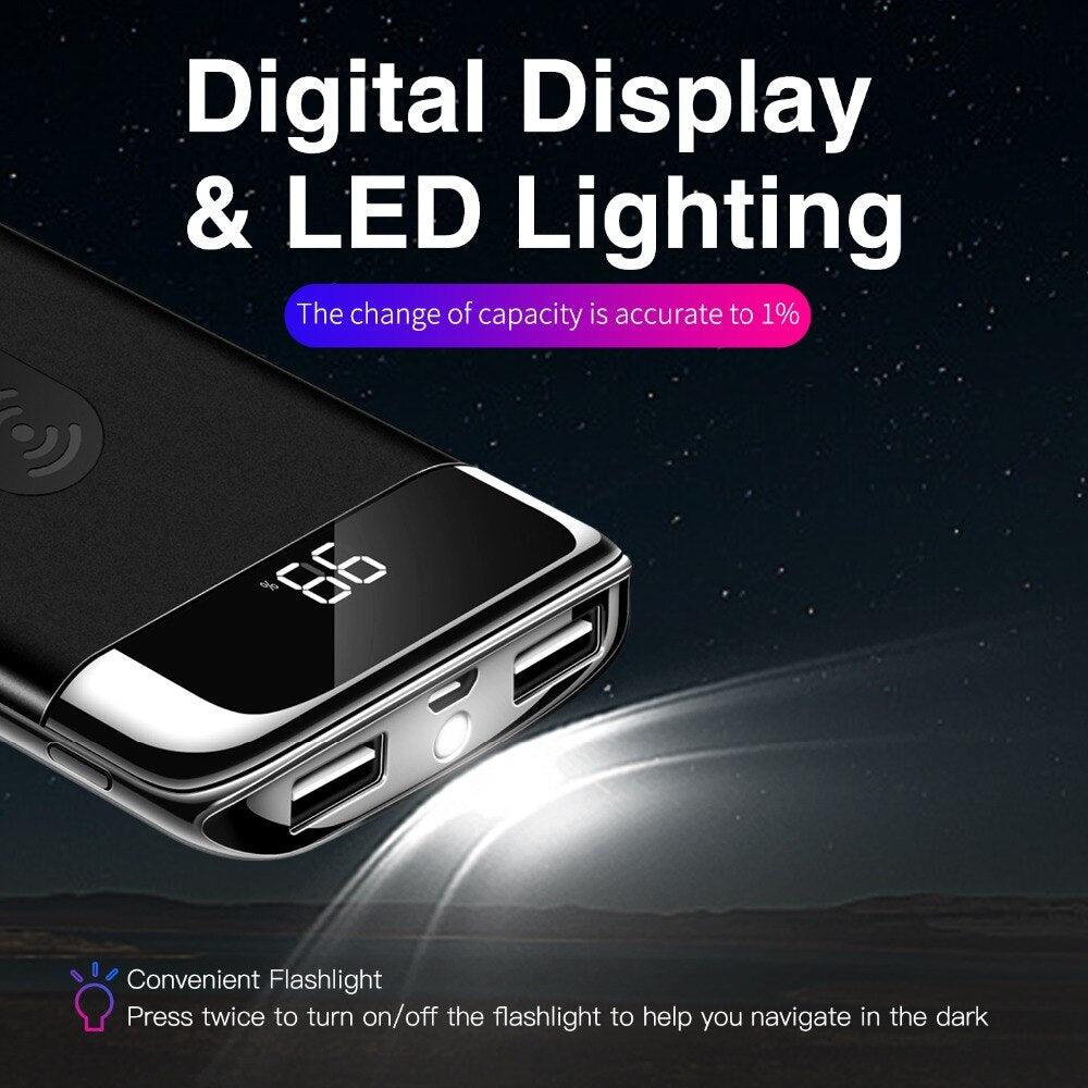 Wireless Powerbank with Torch Light - lightbulbbusinessconsulting