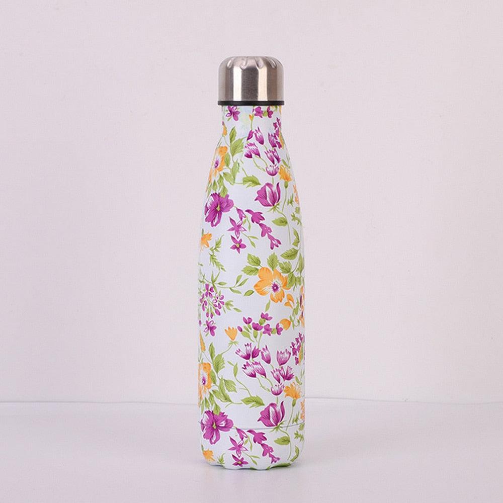 Patterned Stainless Steel Vacuum Water Bottle - lightbulbbusinessconsulting