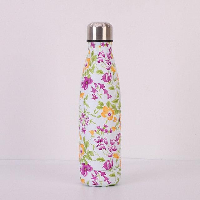 Patterned Stainless Steel Vacuum Water Bottle - lightbulbbusinessconsulting