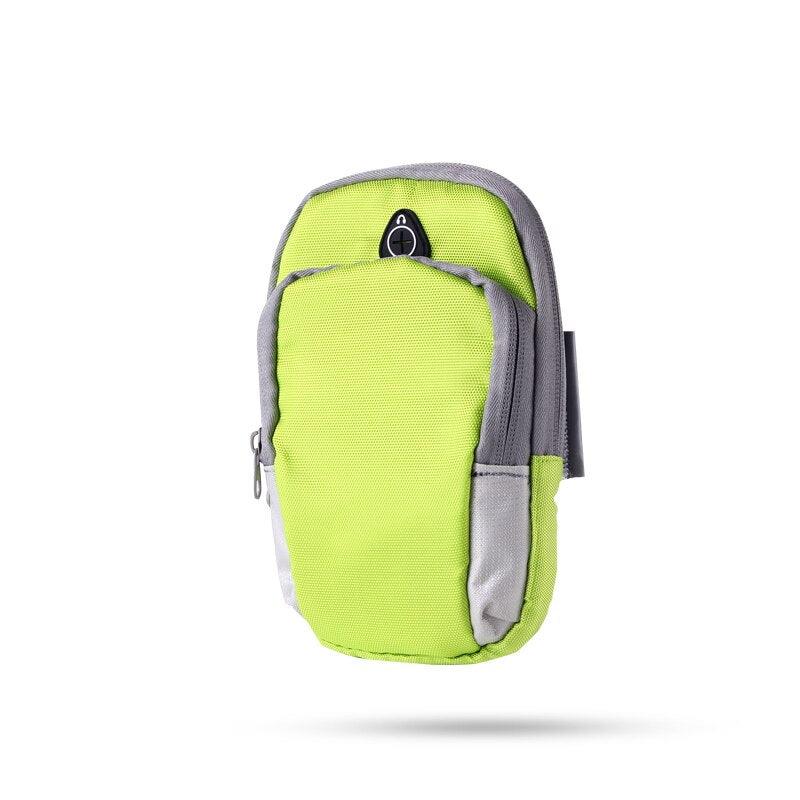 a green suitcase with a green bag in it