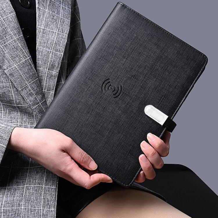 Wireless Power-bank Notebook with Smart Lock - LIGHTBULB GIFTS