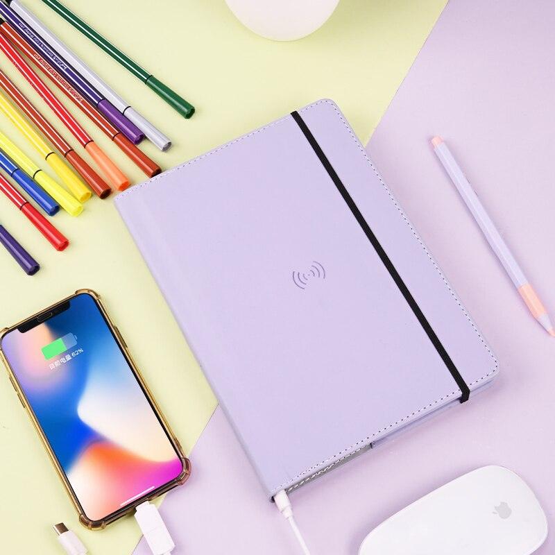 Leather Wireless Charing Notebook Planner - LIGHTBULB GIFTS