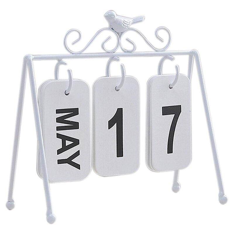 Iron Flip Table Calendar - LIGHTBULB GIFTS