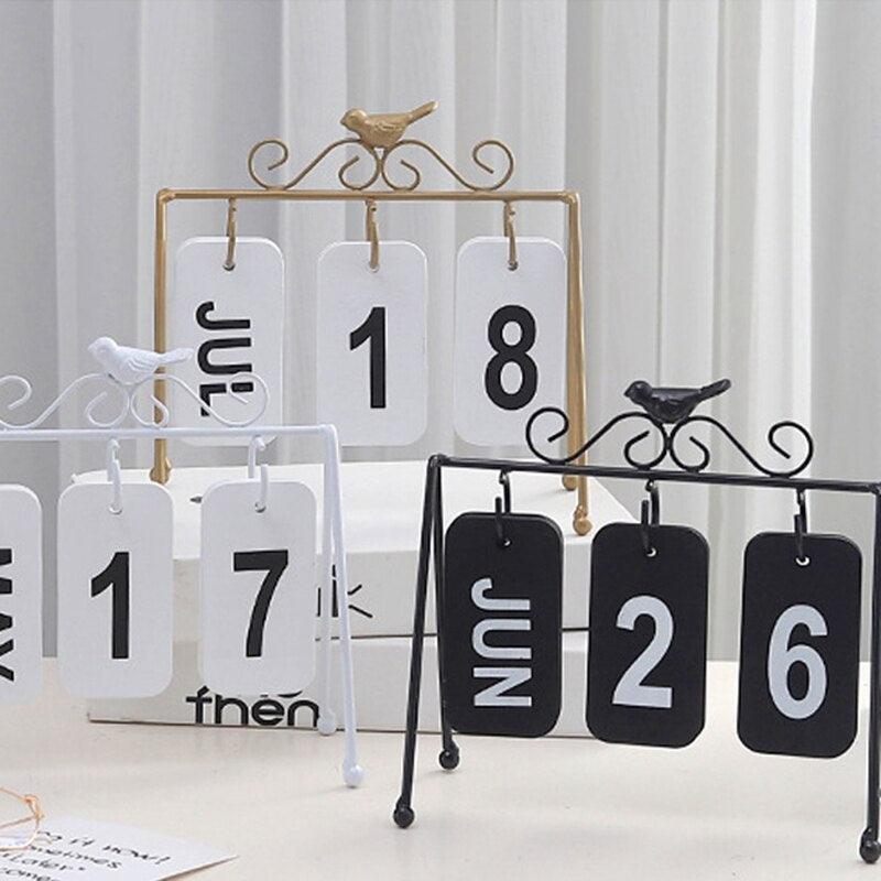 Iron Flip Table Calendar - LIGHTBULB GIFTS