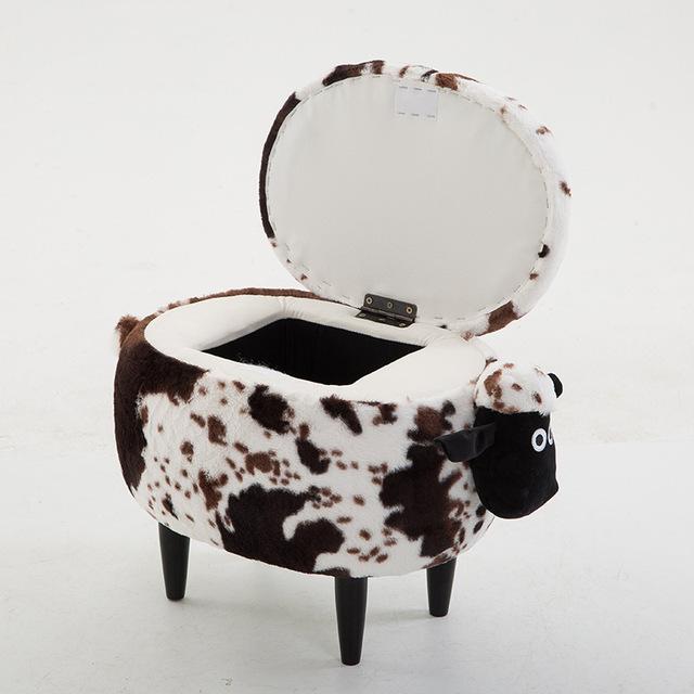 Ottoman Storage Footstool Solid Wood Nordic - lightbulbbusinessconsulting