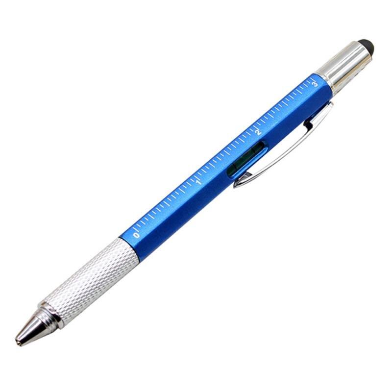 a blue and white toothbrush sitting on a table