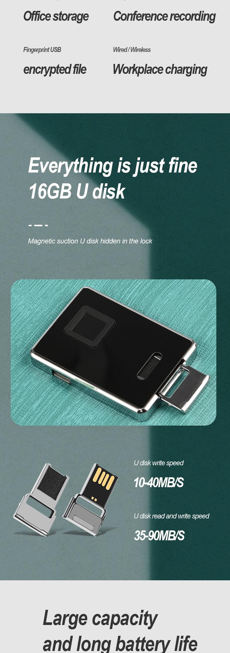 Fingerprint Lock Smart Notebook - LIGHTBULB GIFTS