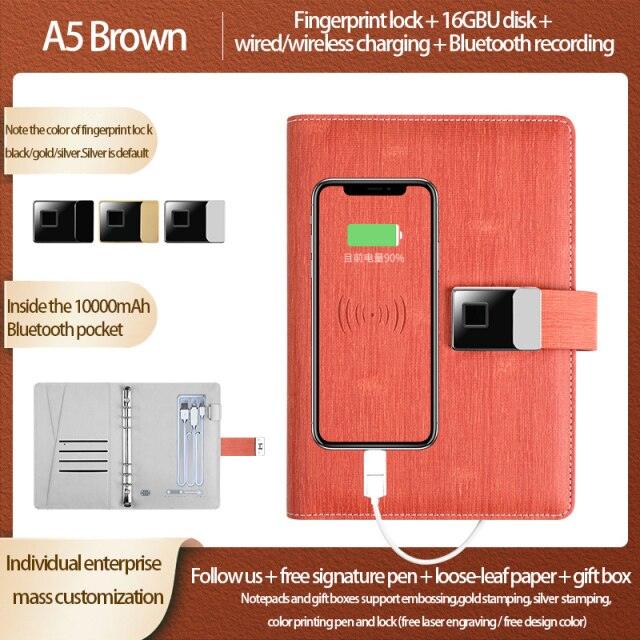 Fingerprint Lock Smart Notebook - LIGHTBULB GIFTS