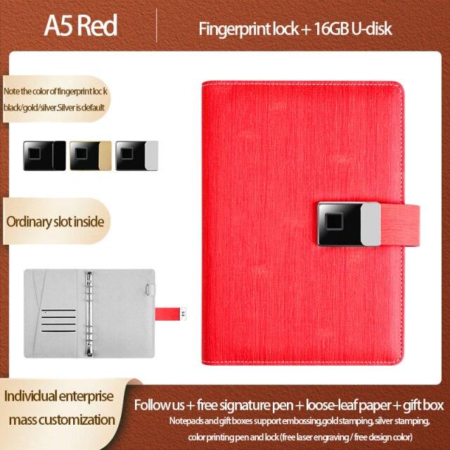 Fingerprint Lock Smart Notebook - LIGHTBULB GIFTS