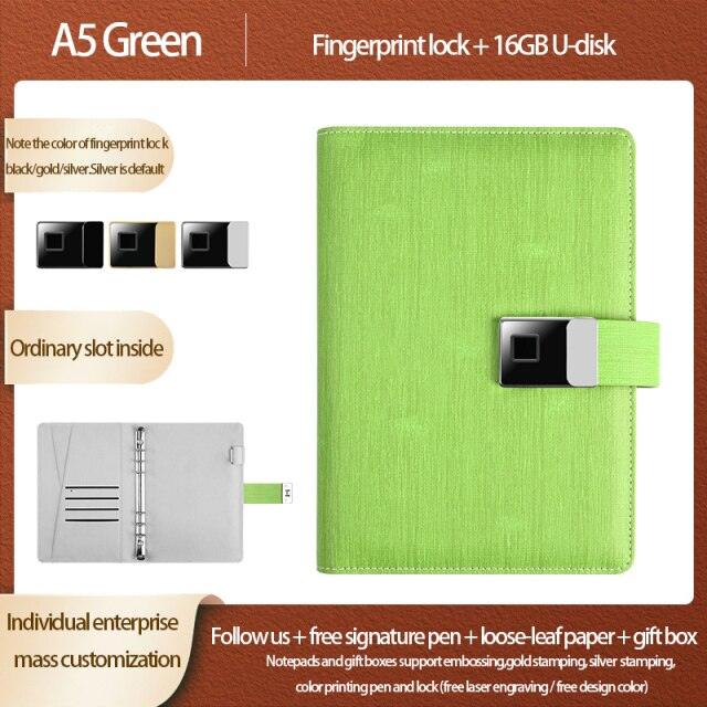Fingerprint Lock Smart Notebook - LIGHTBULB GIFTS
