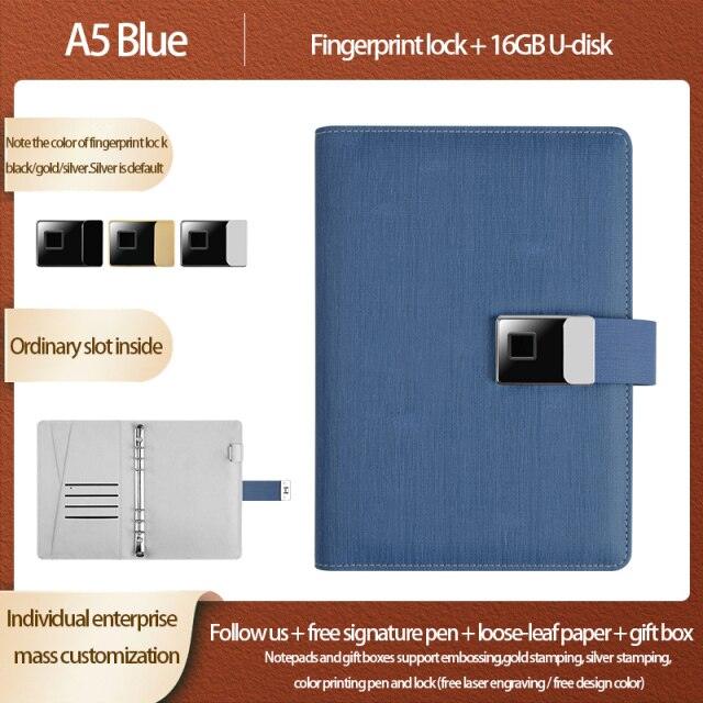 Fingerprint Lock Smart Notebook - LIGHTBULB GIFTS