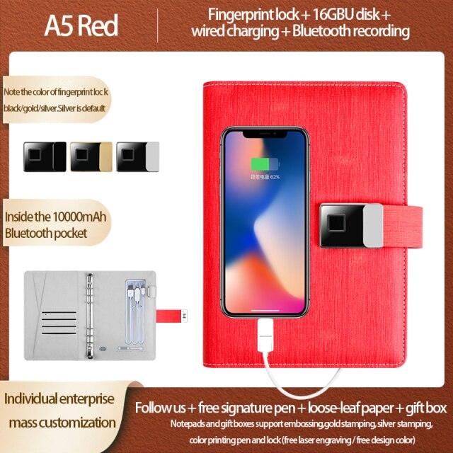 Fingerprint Lock Smart Notebook - LIGHTBULB GIFTS