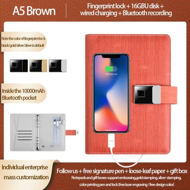 Fingerprint Lock Smart Notebook - LIGHTBULB GIFTS