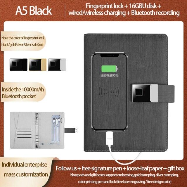 Fingerprint Lock Smart Notebook - LIGHTBULB GIFTS