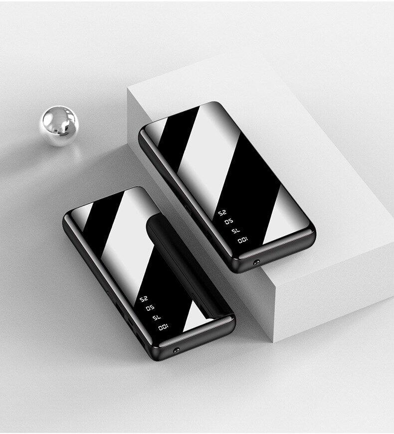 Dual Usb 30000mah Power Bank Fast Charging Powerbank External Battery With Led Display Charger For Iphone 8 Pro Xiaomi Charger