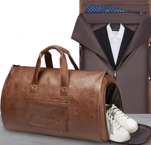 Unisex PU Leather Folding Bag