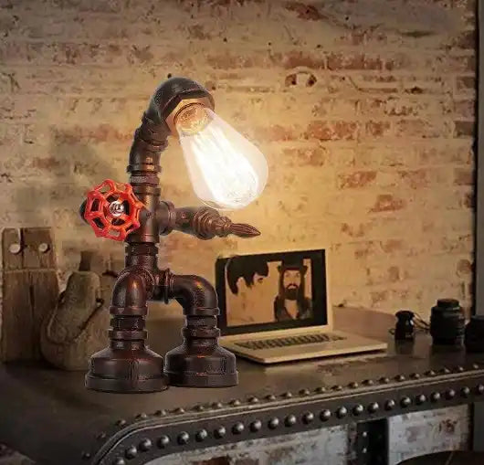Industrial Antique Iron Steampunk Lamp for Room Decor