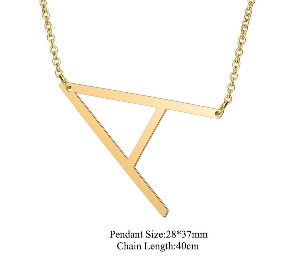Large Initial Necklace