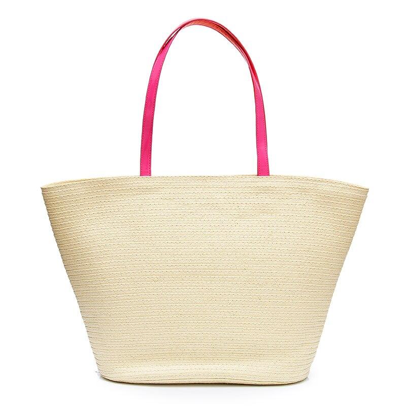 Personalized Custom Embroidery Logo Text Name Shopping Bag Beige Women Beach Bag Woven Straw Bag Handbag Summer Shoulder Bag