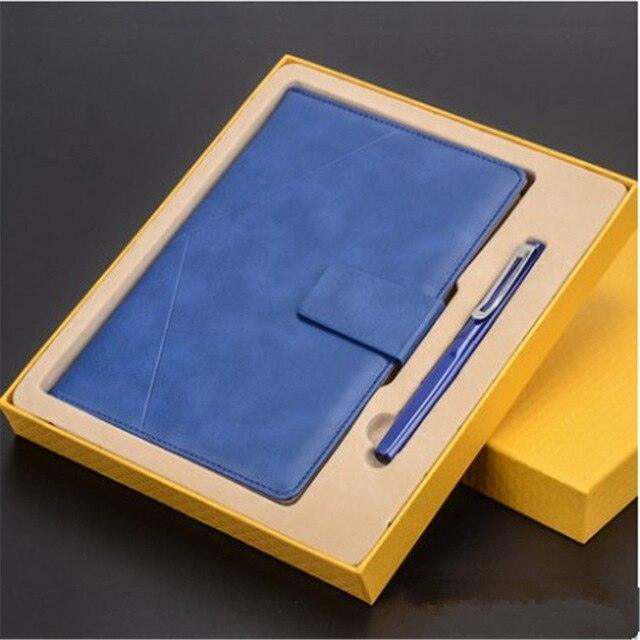 Logo Custom Business Hardcover Hard Copybook Note Book Set With An Signing Pen Exquisite Graduation Gift Business Gift