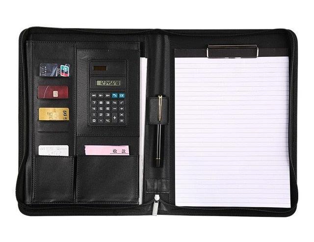 A4 Business Loop Notebook Creative Zipper Bag Notebook Office Gift Student Diary Multifunctional Manager With Calculator
