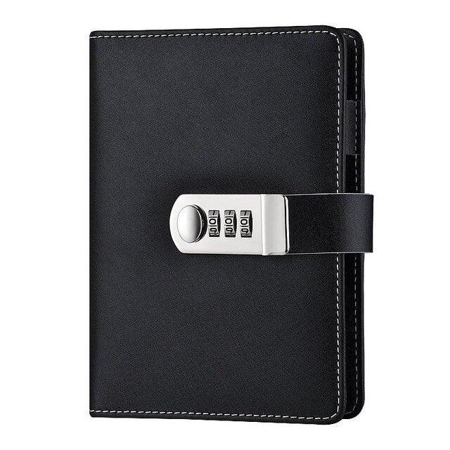 Locked Codebook Loose Leaf Diary Business Students Stationery Notebook Gift Notebook