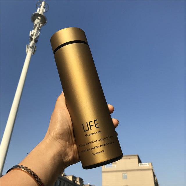 Insulate Thermos tea mug with Strainer - lightbulbbusinessconsulting