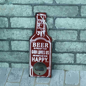 RUSTIC RETRO WOODEN BEER BOTTLE OPENER - lightbulbbusinessconsulting