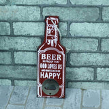 RUSTIC RETRO WOODEN BEER BOTTLE OPENER - lightbulbbusinessconsulting