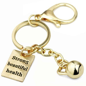 GYM Dumbbell  Keychain - lightbulbbusinessconsulting