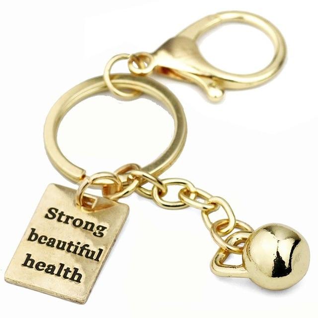 GYM Dumbbell  Keychain - lightbulbbusinessconsulting