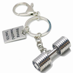 GYM Dumbbell  Keychain - lightbulbbusinessconsulting