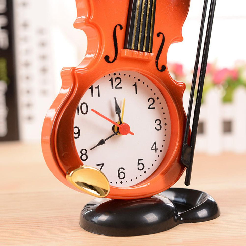 Mini  Desk Violin  Clock - lightbulbbusinessconsulting