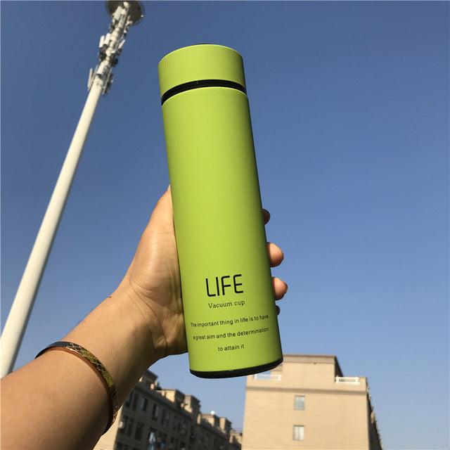 Insulate Thermos tea mug with Strainer - lightbulbbusinessconsulting