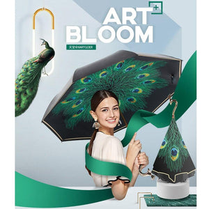 Luxury Peacock Umbrella - lightbulbbusinessconsulting