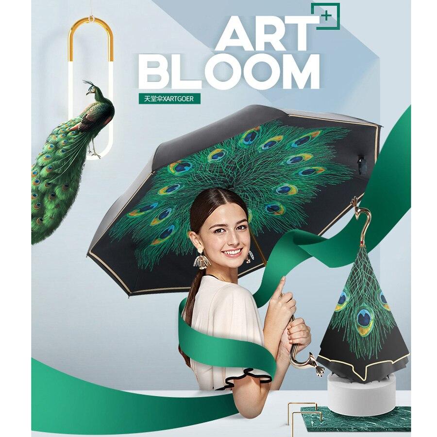 Luxury Peacock Umbrella - lightbulbbusinessconsulting