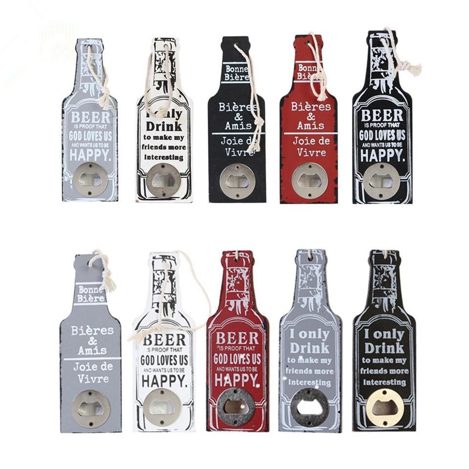 RUSTIC RETRO WOODEN BEER BOTTLE OPENER - lightbulbbusinessconsulting