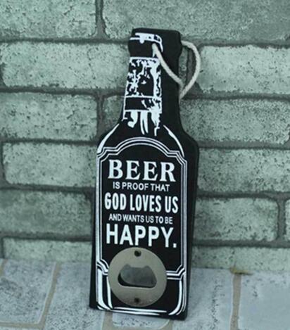 RUSTIC RETRO WOODEN BEER BOTTLE OPENER - lightbulbbusinessconsulting