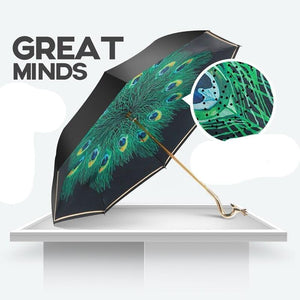 Luxury Peacock Umbrella - lightbulbbusinessconsulting