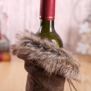 Furcoat Claus Wine Bottle Cover - lightbulbbusinessconsulting