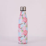 Patterned Stainless Steel Vacuum Water Bottle - lightbulbbusinessconsulting