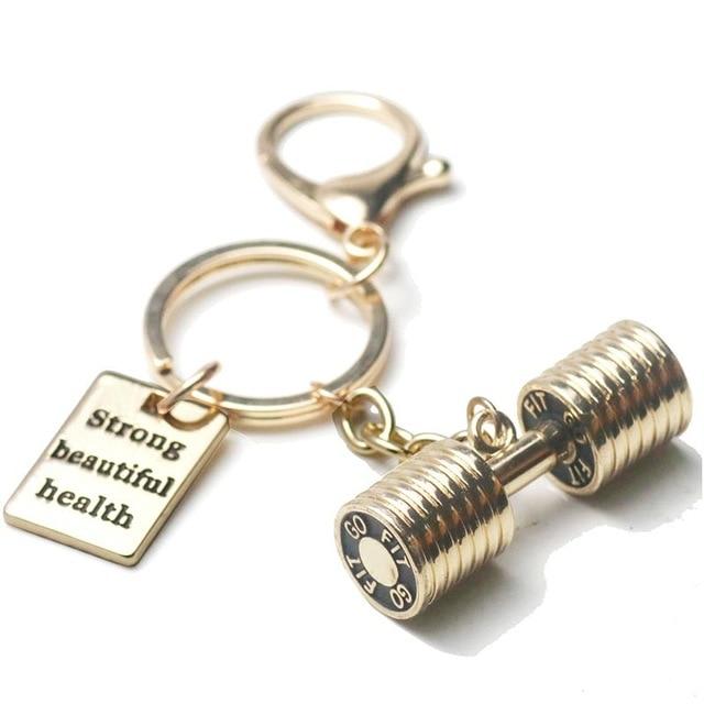 GYM Dumbbell  Keychain - lightbulbbusinessconsulting