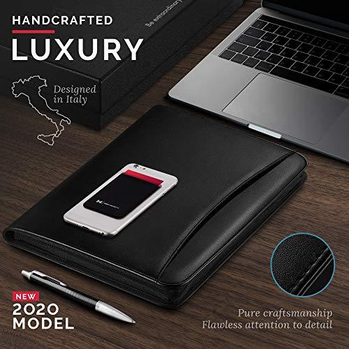 Zippered Vegan Leather Padfolio - lightbulbbusinessconsulting