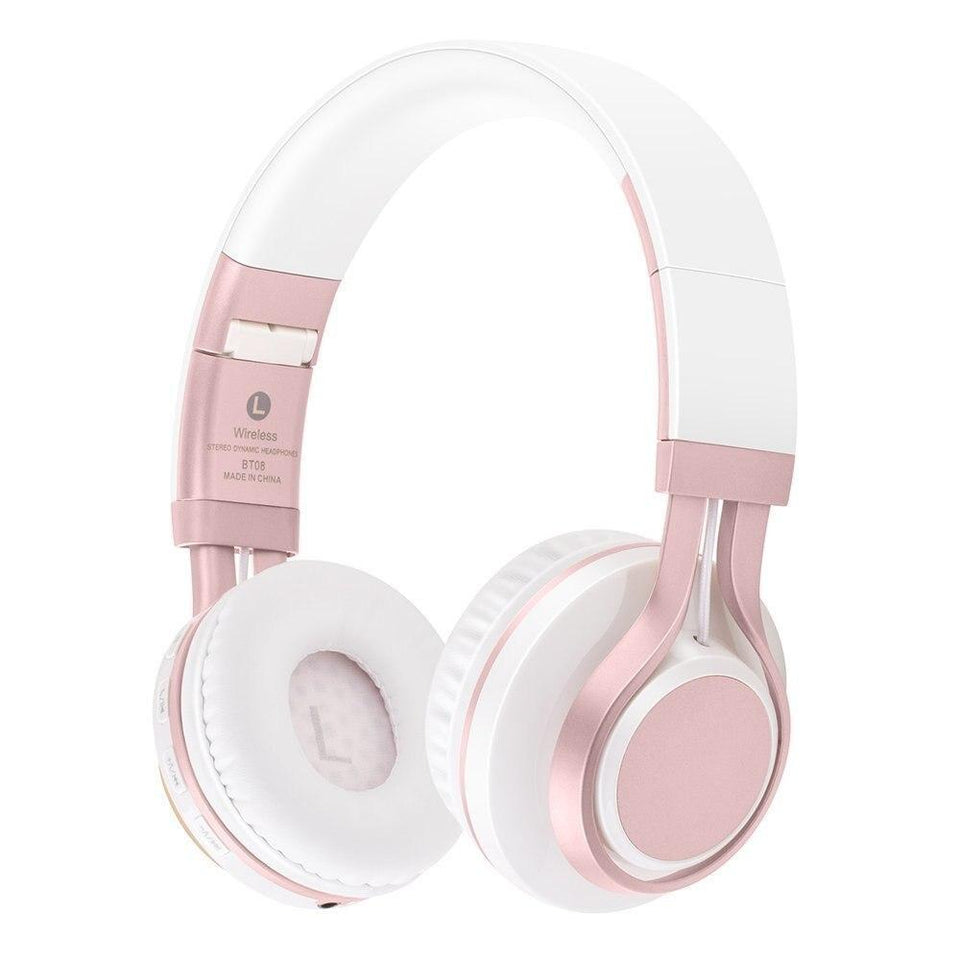 Rose Gold Wireless Bluetooth Headset - lightbulbbusinessconsulting